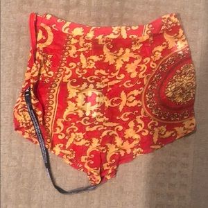 Gold Chain Print Shorts